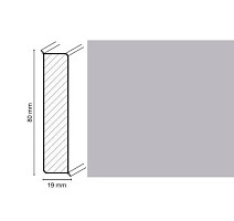 Плинтус Широкий плинтус Cubu flex life XL 80/19 W199 Серебряный фото 1 | FLOORDEALER
